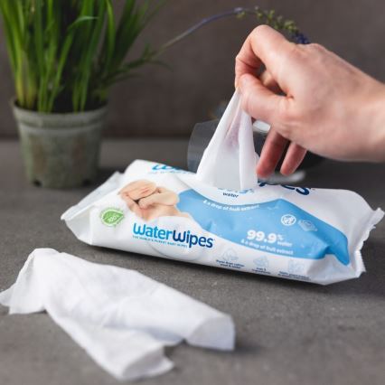WaterWipes - KOMPLEKTS 9x Mitrās salvetes bez plastmasas 60 gab. (540 pcs)