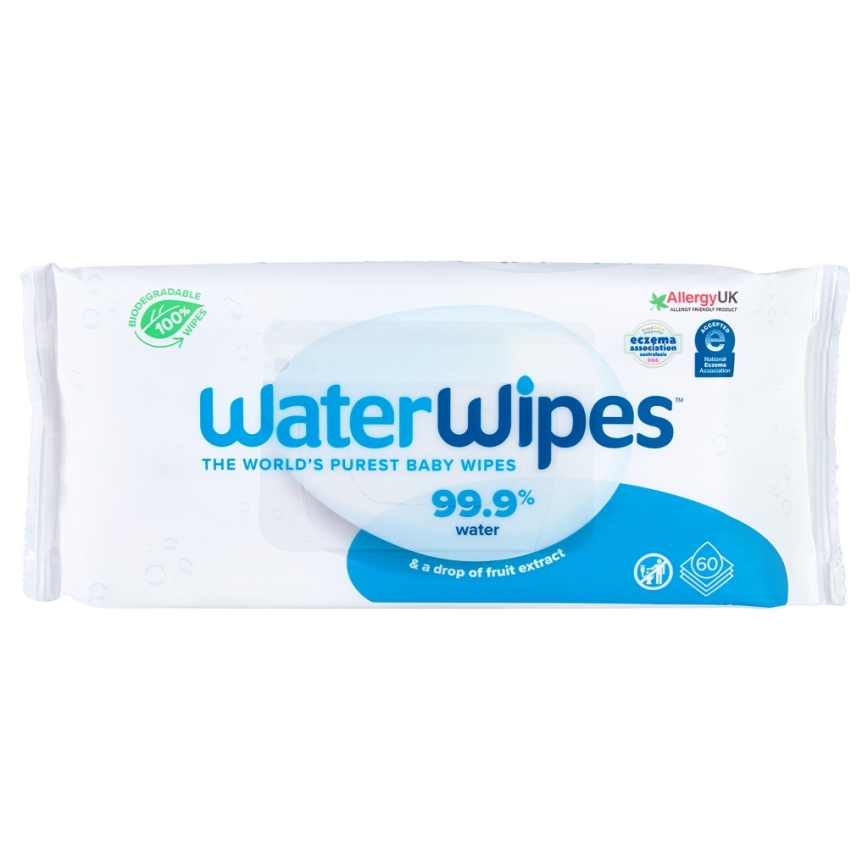 WaterWipes - KOMPLEKTS 9x Mitrās salvetes bez plastmasas 60 gab. (540 pcs)