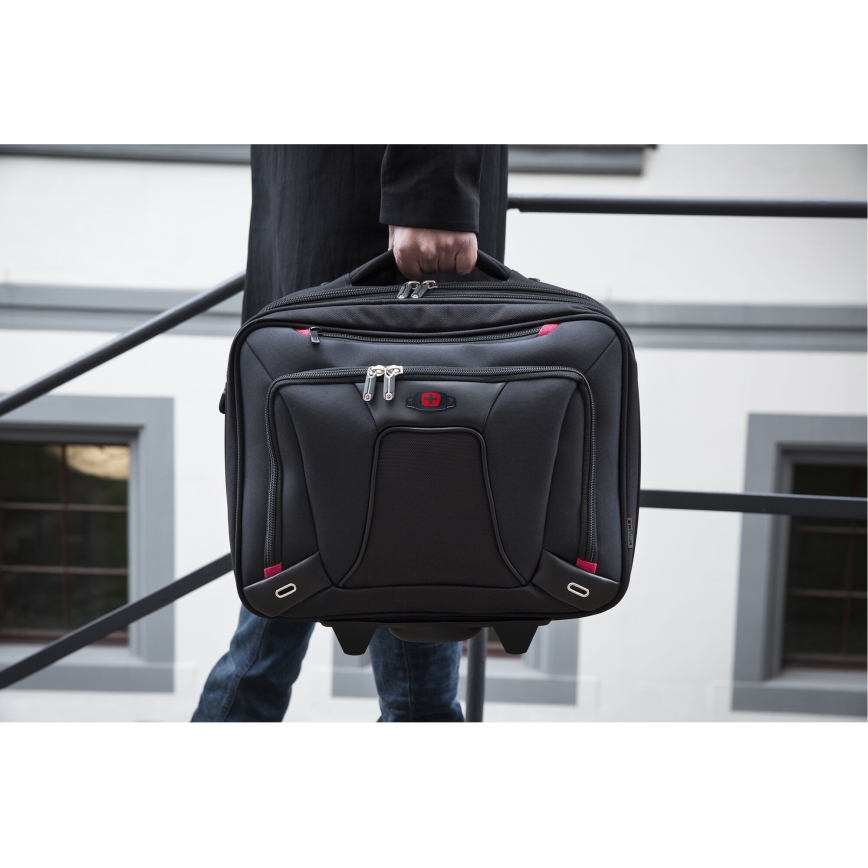 Wenger - Biznesa koferis uz ritenīšiem 20 l 16" Transfer melna