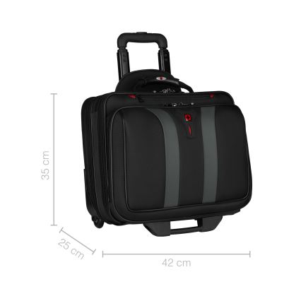 Wenger - Ceļojumu bagāža uz riteņiem 29 l + portatīvā datora apvalks 15,6" Granada melna