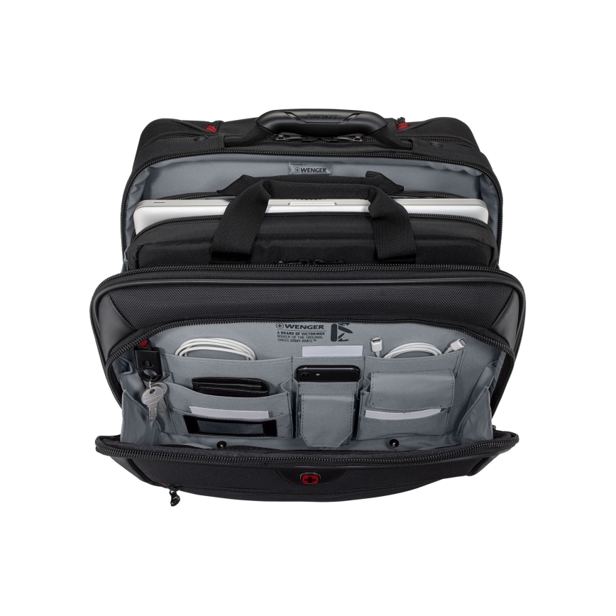 Wenger - Ceļojumu koferis uz ritentiņiem 23 l 17" + portatīvā datora soma 15,4" Potomac melna
