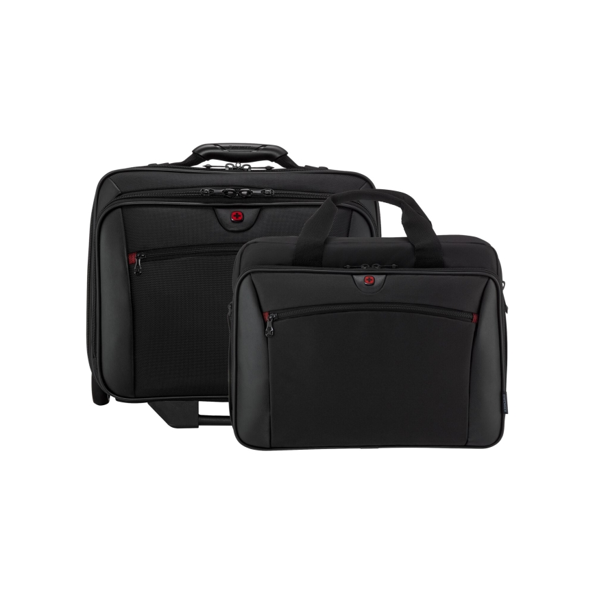 Wenger - Ceļojumu koferis uz ritentiņiem 23 l 17" + portatīvā datora soma 15,4" Potomac melna