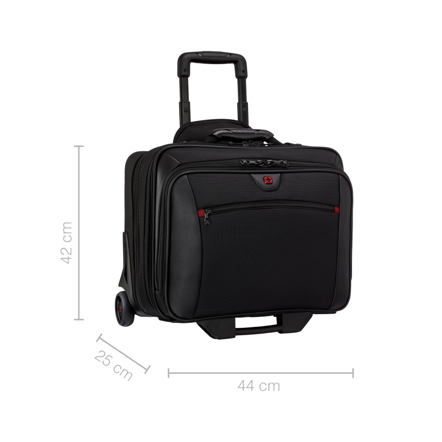 Wenger - Ceļojumu koferis uz ritentiņiem 23 l 17" + portatīvā datora soma 15,4" Potomac melna