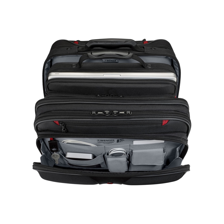 Wenger - Ceļojumu koferis uz ritentiņiem 25 l 17" + portatīvā datora soma 15,6" Patriot melna