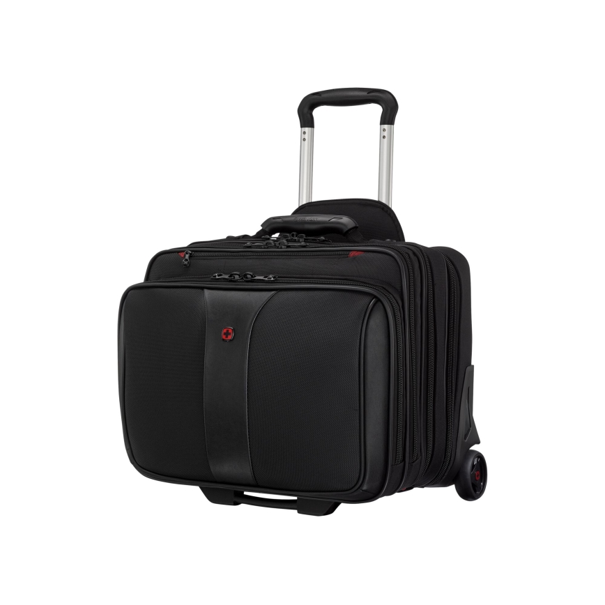 Wenger - Ceļojumu koferis uz ritentiņiem 25 l 17" + portatīvā datora soma 15,6" Patriot melna