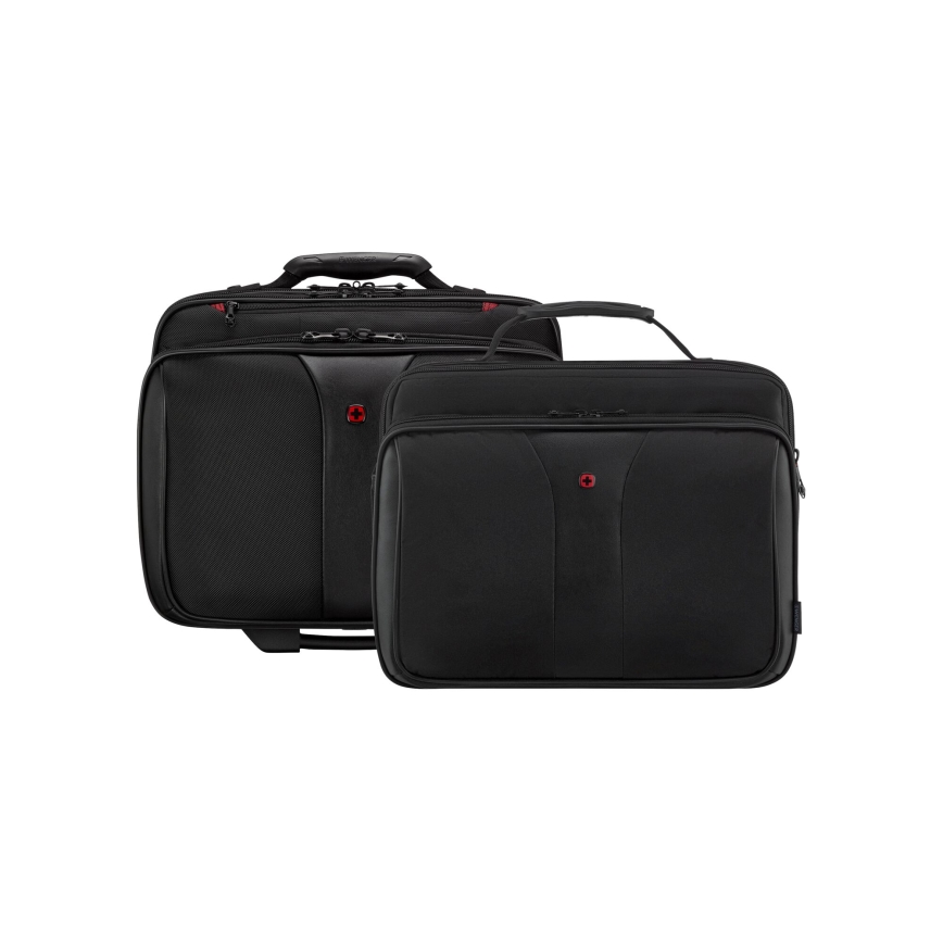 Wenger - Ceļojumu koferis uz ritentiņiem 25 l 17" + portatīvā datora soma 15,6" Patriot melna
