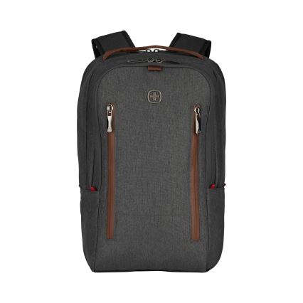 Wenger - Portatīvā datora mugursoma 15 l 16" ar planšetdatora kabatu 12" + šķērssoma City Upgrade 2in1 pelēka