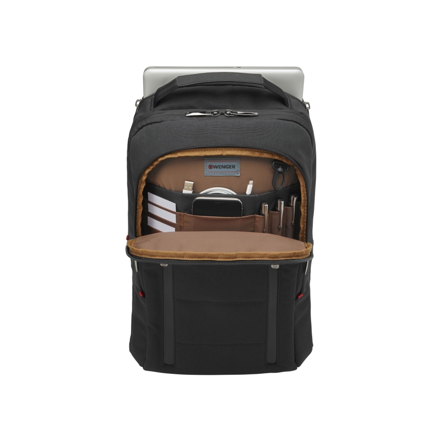 Wenger - Portatīvā datora mugursoma 16 l 16" ar planšetdatora kabatu 12" Pilsēta Traveler melna