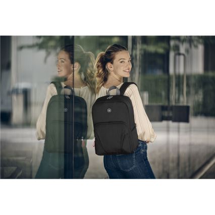 Wenger - Portatīvā datora mugursoma 20 l 15,6" ar planšetdatora kabatu 10" Motion melna