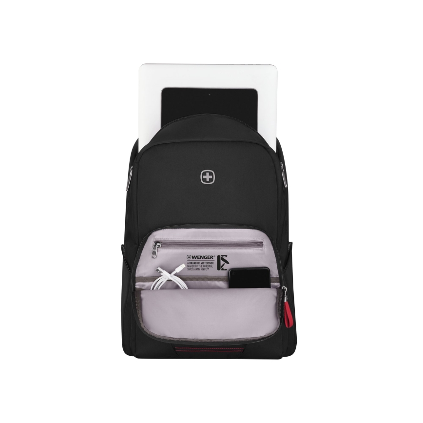 Wenger - Portatīvā datora mugursoma 20 l 15,6" ar planšetdatora kabatu 10" Motion melna