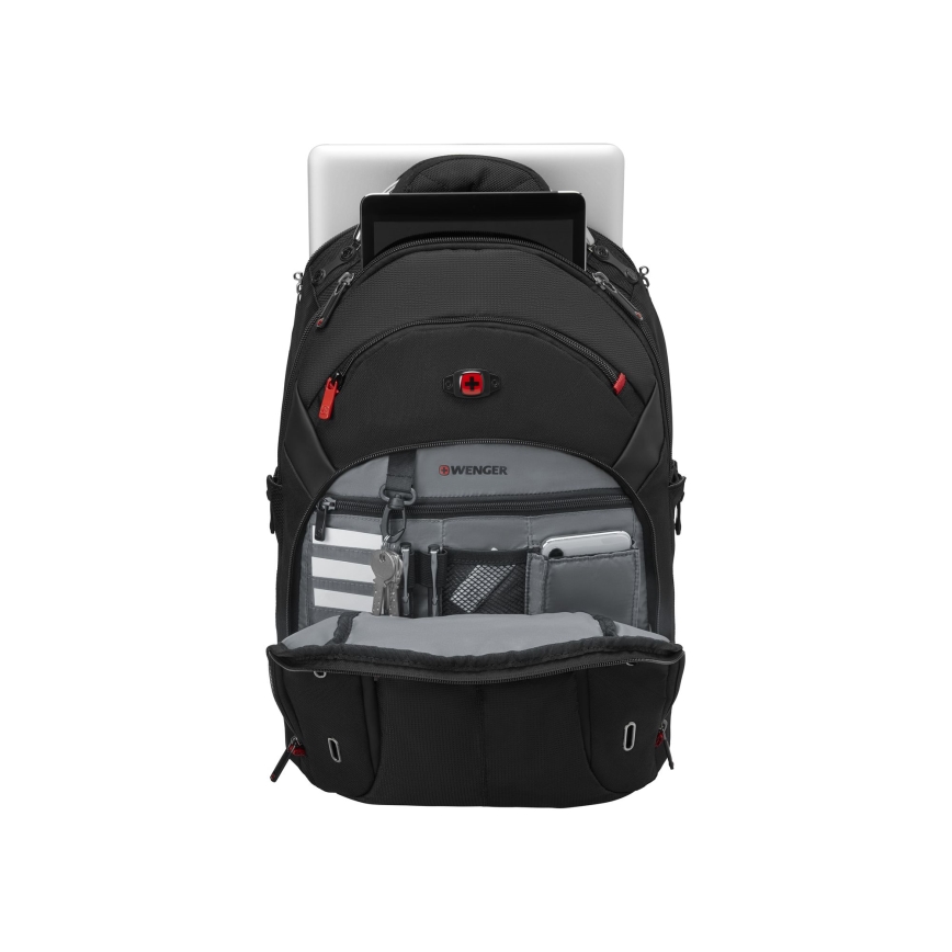 Wenger - Portatīvā datora mugursoma 20 l 15" ar planšetdatora kabatu 10" Gigabyte melna