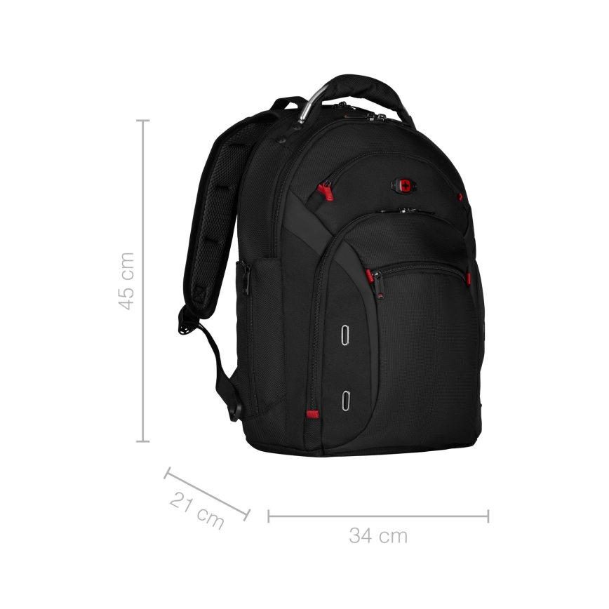 Wenger - Portatīvā datora mugursoma 20 l 15" ar planšetdatora kabatu 10" Gigabyte melna