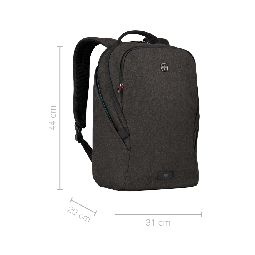 Wenger - Portatīvā datora mugursoma 21 l 16" ar planšetdatora kabatu 10" MX Light melna