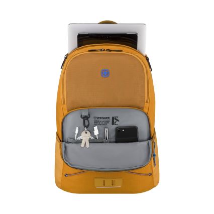 Wenger - Portatīvā datora mugursoma 22 l 15,6" ar planšetdatora kabatu 10" Trayl dzeltena