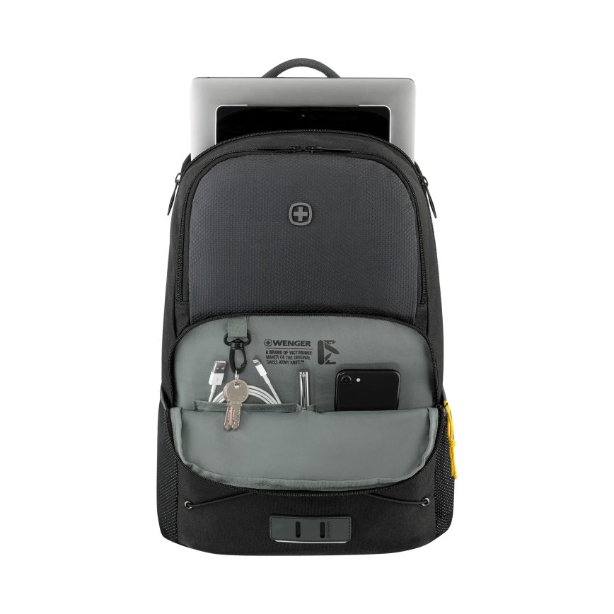 Wenger - Portatīvā datora mugursoma 22 l 15,6" ar planšetdatora kabatu 10" Trayl melna