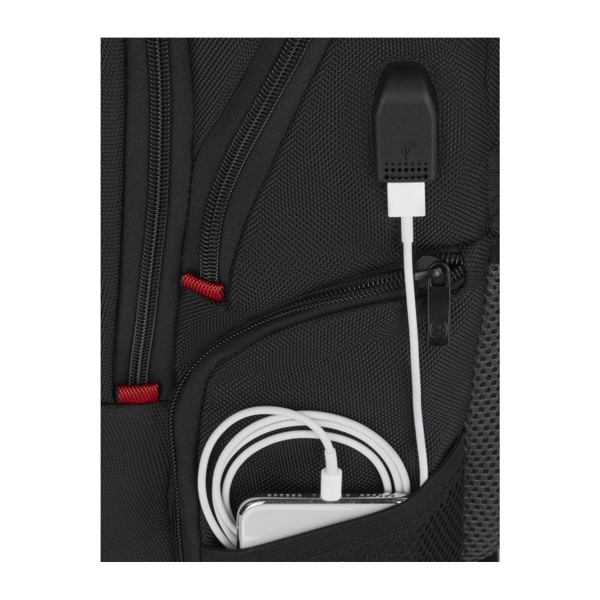 Wenger - Portatīvā datora mugursoma 25 l 16" ar planšetdatora kabatu 10" Pegasus Deluxe melna
