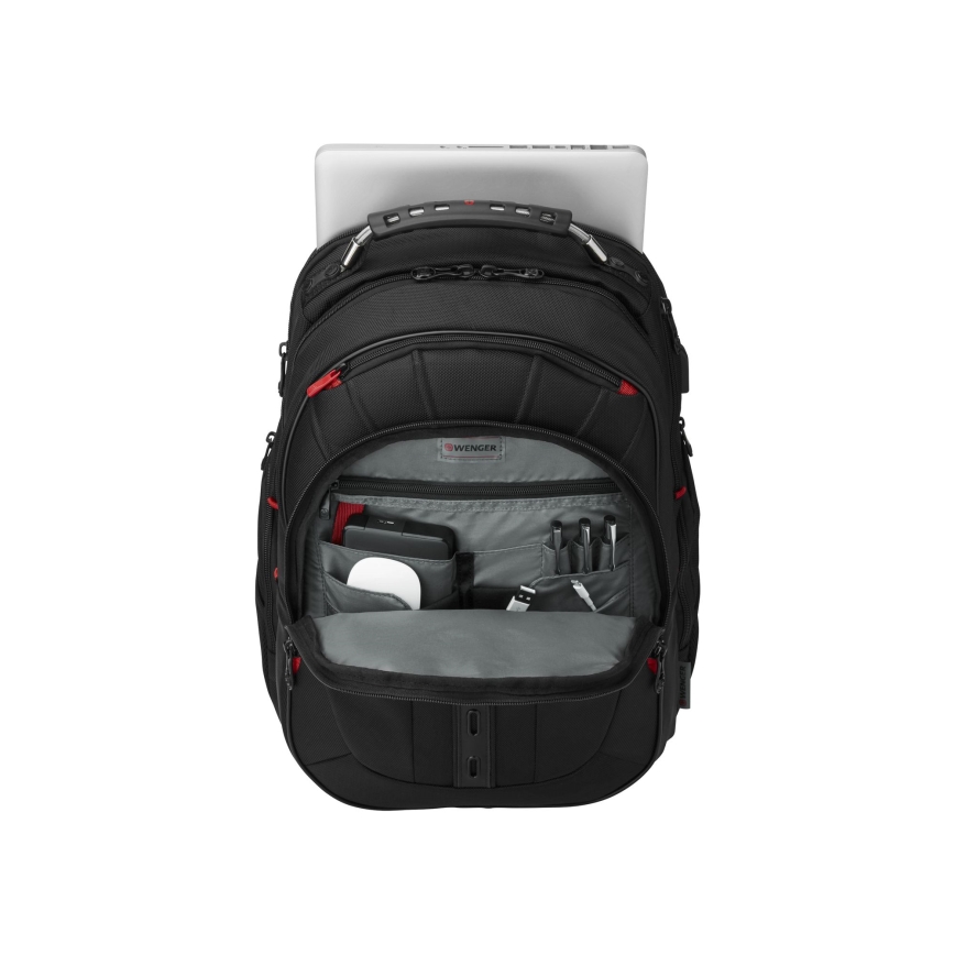 Wenger - Portatīvā datora mugursoma 25 l 16" ar planšetdatora kabatu 10" Pegasus Deluxe melna
