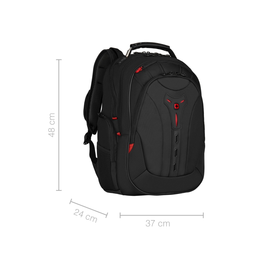 Wenger - Portatīvā datora mugursoma 25 l 16" ar planšetdatora kabatu 10" Pegasus Deluxe melna