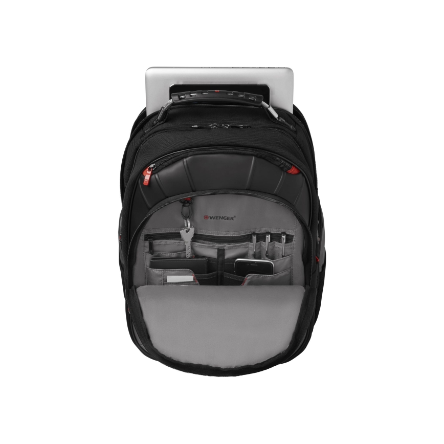 Wenger - Portatīvā datora mugursoma 25 l 17" ar planšetdatora kabatu 12" Pegasus melna/pelēka