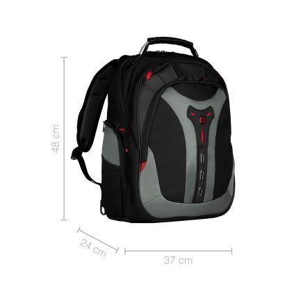 Wenger - Portatīvā datora mugursoma 25 l 17" ar planšetdatora kabatu 12" Pegasus melna/pelēka