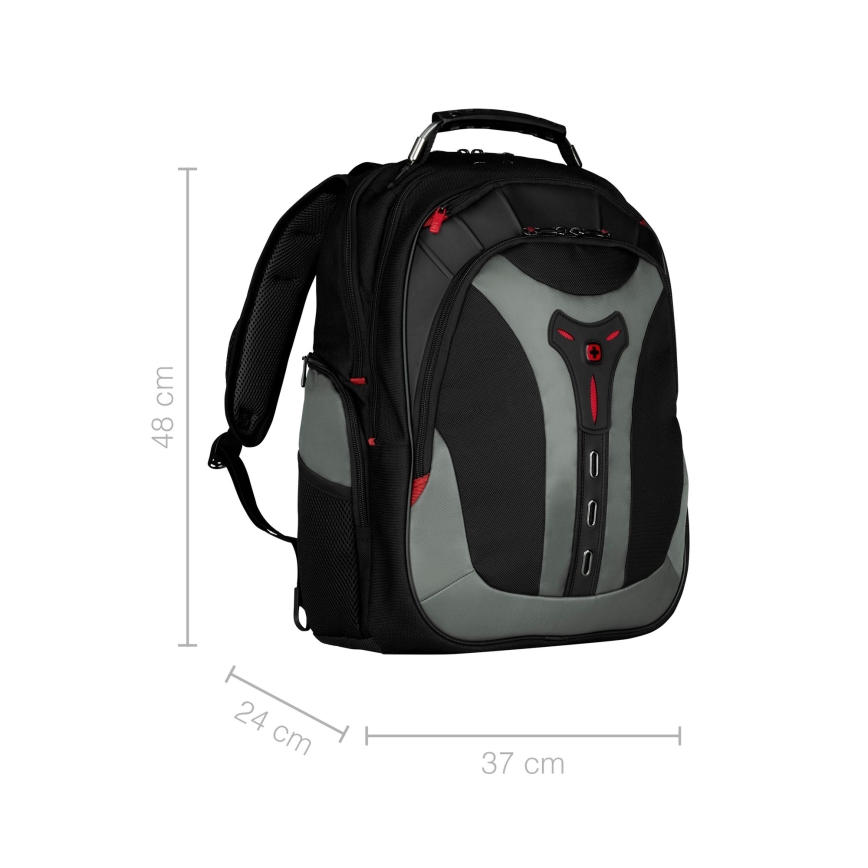 Wenger - Portatīvā datora mugursoma 25 l 17" ar planšetdatora kabatu 12" Pegasus melna/pelēka
