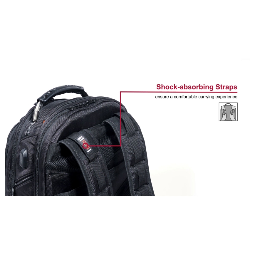Wenger - Portatīvā datora mugursoma 26 l 17" ar planšetdatora kabatu 10" Ibex Ballistic Deluxe