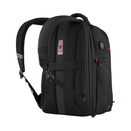 Wenger - Portatīvā datora mugursoma 29 l 17,3'' ar planšetdatora kabatu 12" Atskaņotājs One melna