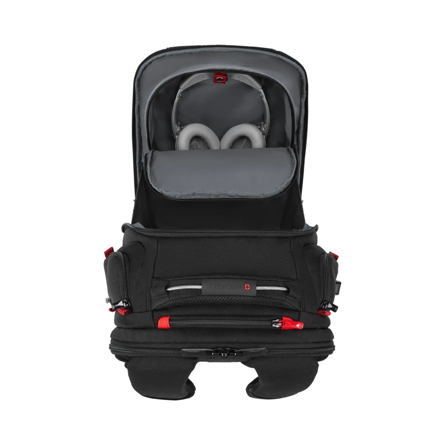 Wenger - Portatīvā datora mugursoma 29 l 17,3'' ar planšetdatora kabatu 12" Atskaņotājs One melna