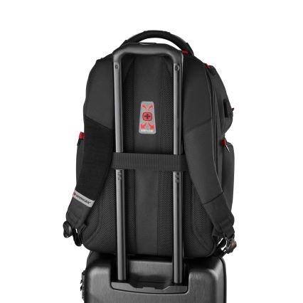 Wenger - Portatīvā datora mugursoma 29 l 17,3'' ar planšetdatora kabatu 12" Atskaņotājs One melna