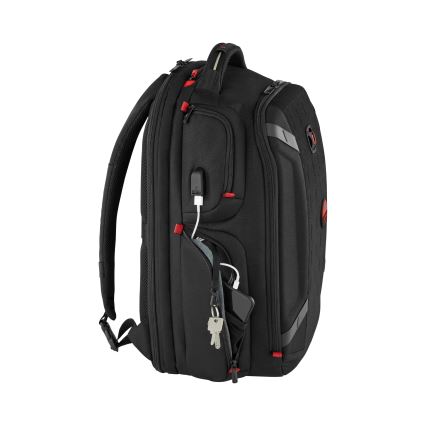 Wenger - Portatīvā datora mugursoma 29 l 17,3'' ar planšetdatora kabatu 12" Atskaņotājs One melna