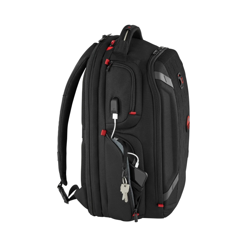 Wenger - Portatīvā datora mugursoma 29 l 17,3'' ar planšetdatora kabatu 12" Atskaņotājs One melna