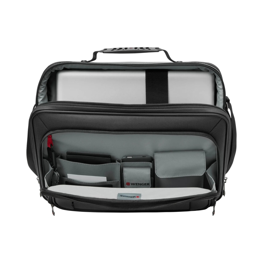 Wenger - Soma portatīvajam datoram 10 l 15,6" ar planšetdatora kabatu 10" Insight melna