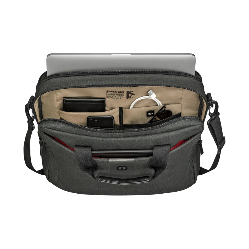 Wenger - Soma portatīvajam datoram 15 l 16" ar planšetdatora kabatu 10" MX ECO Brief pelēka