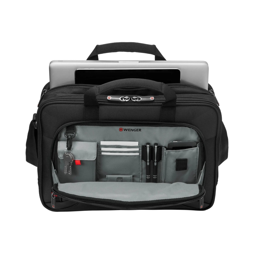 Wenger - Soma portatīvajam datoram 15 l 16" ar planšetdatora kabatu 10" Prospectus melna