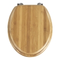 WENKO 144726100 - Tualetes sēdeklis BAMBOO 34x41 cm brūns/sudraba