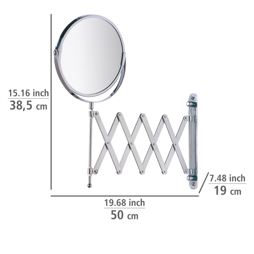 WENKO 15165100 - Kosmētikas spogulis EXCLUSIVE 19x38,5 cm spīdīgs hroms