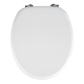 WENKO 154008100-WC tualetes sēdeklis VALENCIA 43x36 cm balts/sudrabs