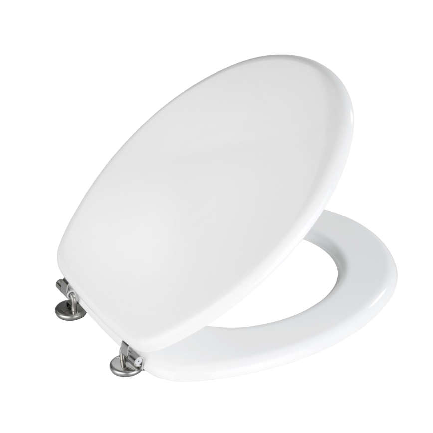 WENKO 154008100-WC tualetes sēdeklis VALENCIA 43x36 cm balts/sudrabs