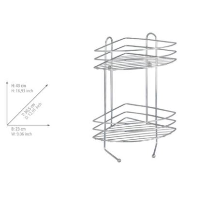 WENKO 15498100 - Stūra plaukts EXCLUSIVE 23x30,5 cm spīdīgs hroms
