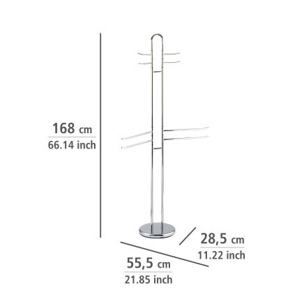 WENKO 15581100 - Dvieļu statīvs PALERMO 55,5x168 cm spīdīgs hroms