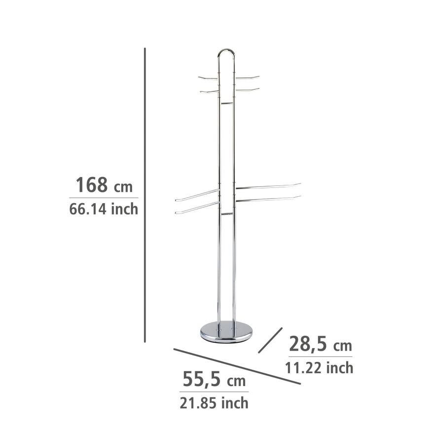 WENKO 15581100 - Dvieļu statīvs PALERMO 55,5x168 cm spīdīgs hroms