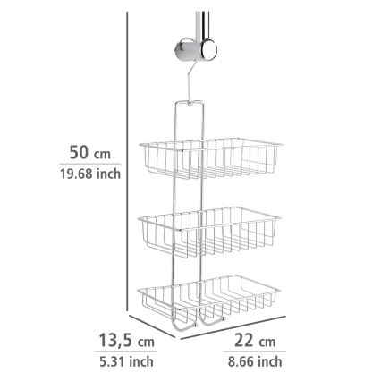 WENKO 15888100 - Plaukts NIVALA 22x50 cm spīdīgs hroms