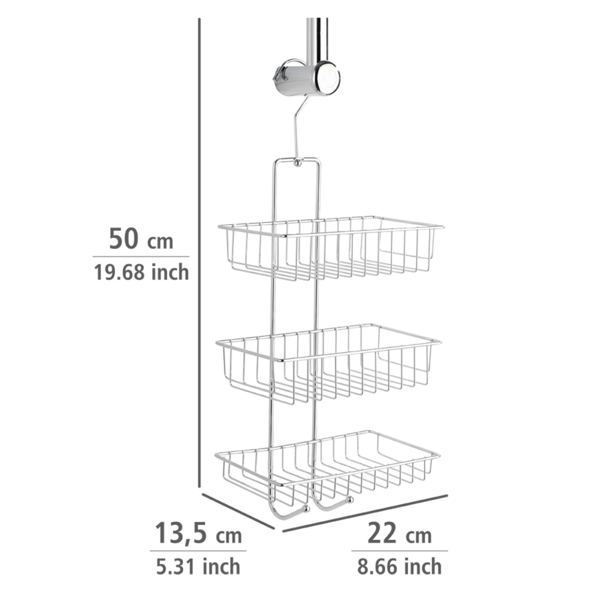 WENKO 15888100 - Plaukts NIVALA 22x50 cm spīdīgs hroms