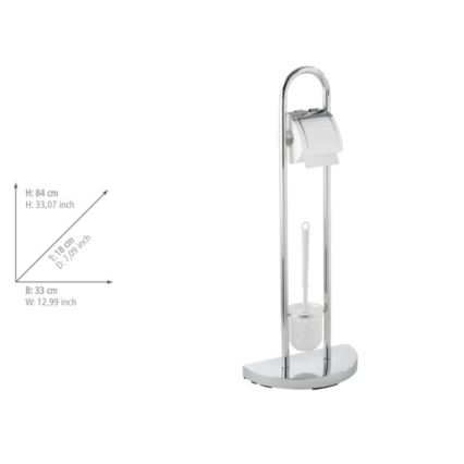 WENKO 16608100 - WC birste COSENZA 33x84 cm, spīdīgs hroms/satīns