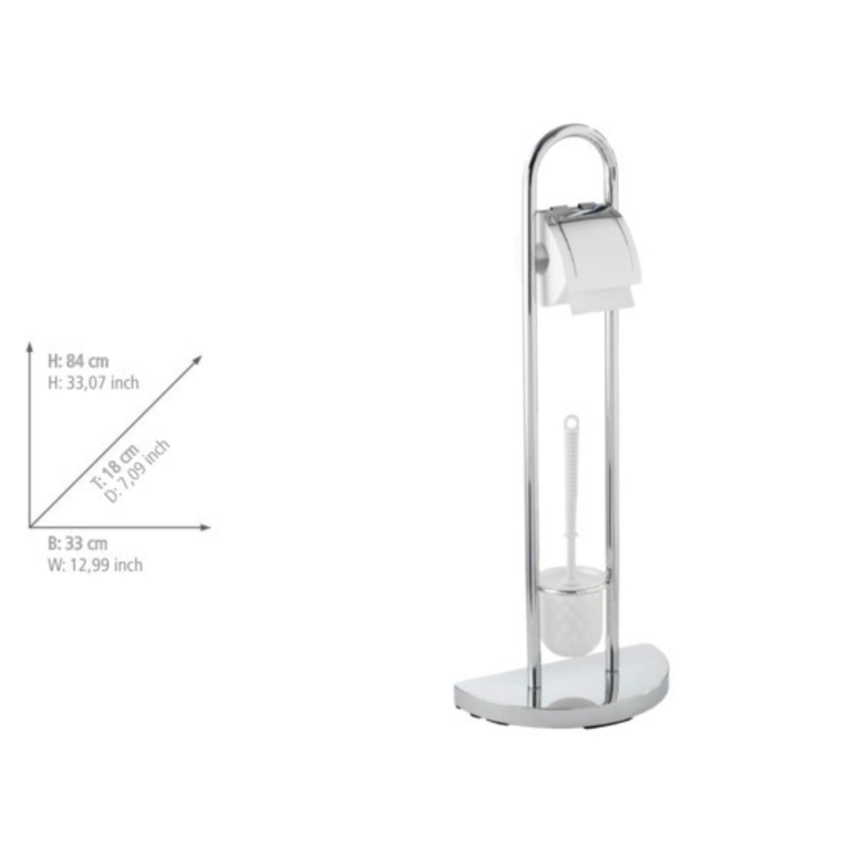 WENKO 16608100 - WC birste COSENZA 33x84 cm, spīdīgs hroms/satīns