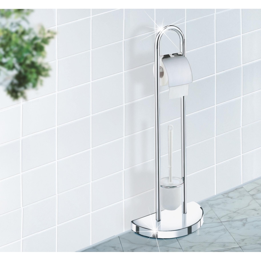 WENKO 16608100 - WC birste COSENZA 33x84 cm, spīdīgs hroms/satīns