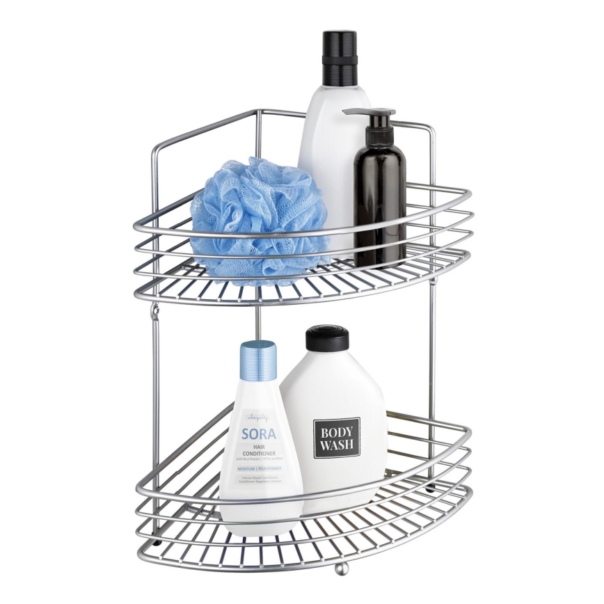 WENKO 16821100 - Stūra plaukts MILANO 31,5x37 cm spīdīgs hroms