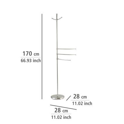 WENKO 16827100 - Statīvs ADIAMO 28x170 cm sudraba