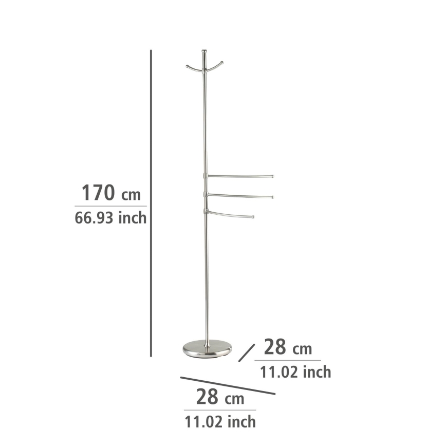 WENKO 16827100 - Statīvs ADIAMO 28x170 cm sudraba
