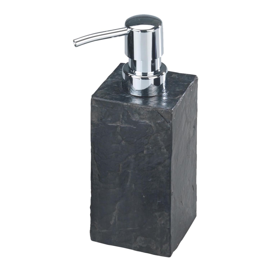WENKO 17921100 - Dozators šķidrām ziepēm SLATE ROCK 250 ml, antracīts